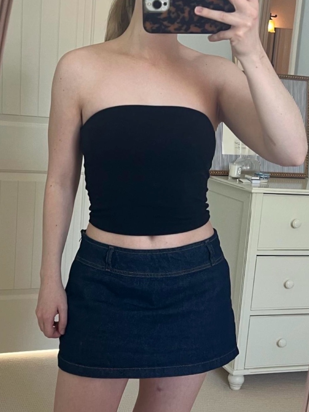 GARAGE Classic Black Tube Top